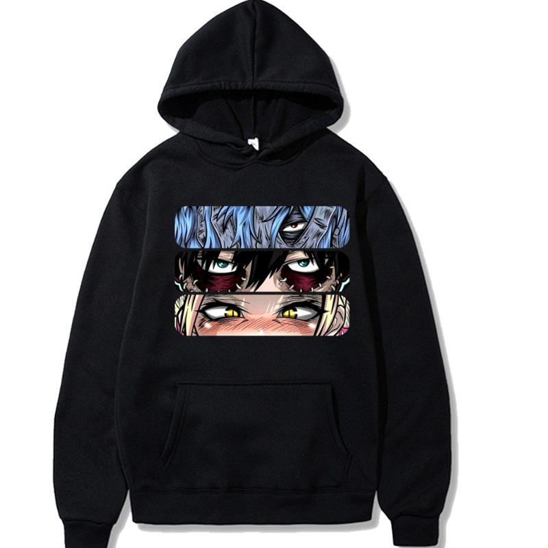 My Hero Academia Japanese Animation Print Sweatshirt Hip Hop Unisex Autumn Winter Fleece Streetwear Tops