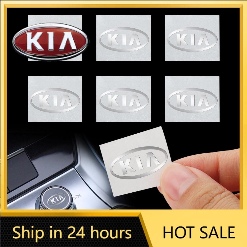 2026 Hot Car Sticker 10PC Car Nickel Metal Letter Badge Interior Sticker Decoration for Kia Sportage Rio 3 Soul Picanto EV6 Cera
