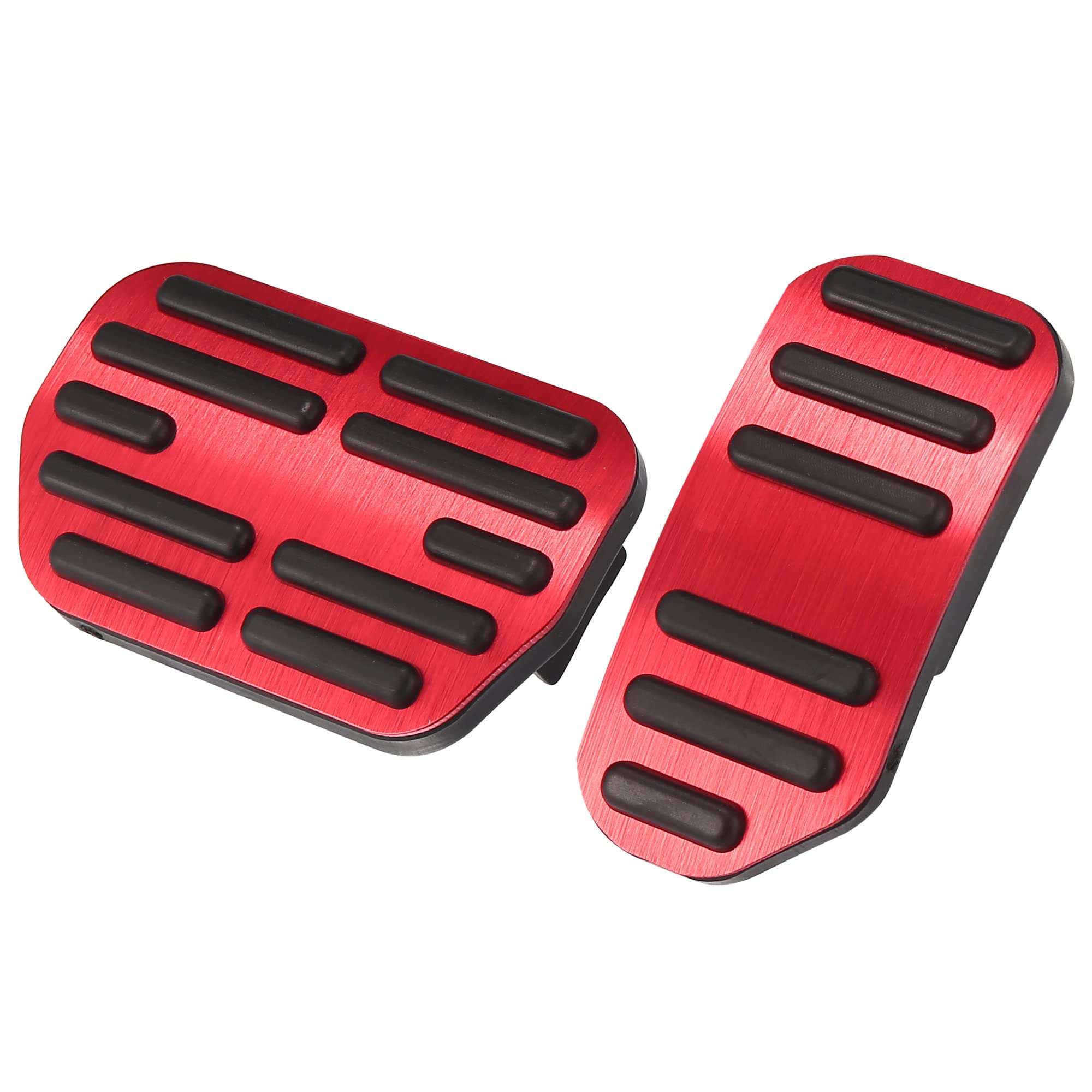 X AUTOHAUX Brake Foot Pedal Pad Kit Anti-Slip No Drill красный