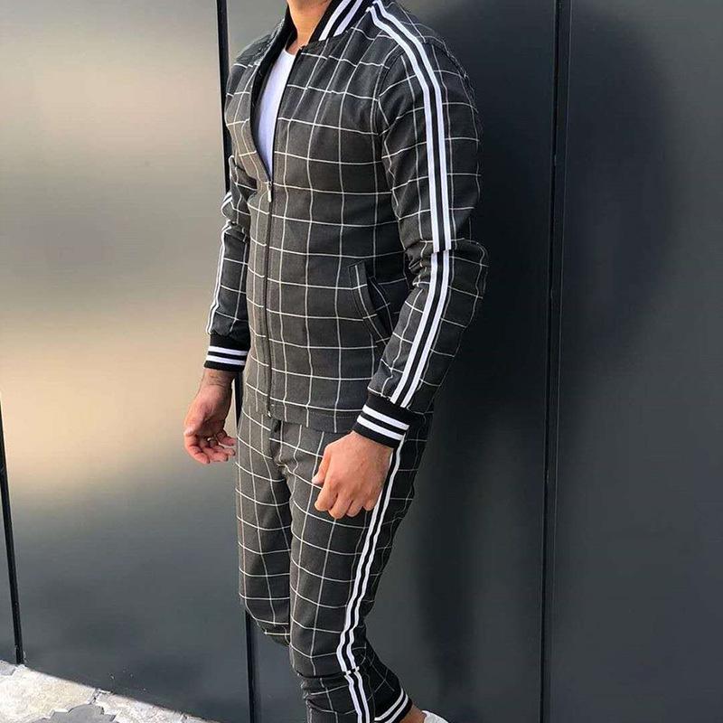 Men's Quick-Dry Sports Suit: Outdoor Casual Jacket & Drawstring Trousers