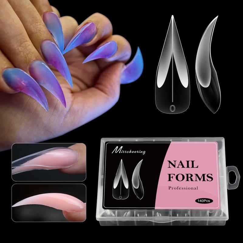 140Pcs 3D Eagle Claw Shape Nail Forms For Nail Extension Of Dragon Claw Acrylic Nails Special Full Cover Molds Nail Art Tool