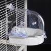 Parakeet Bird Bath Feeder Nest Shower Box Splashproof Transparent Parrot Bath For Cage For Indoor Window Cockatiel Conure Canary