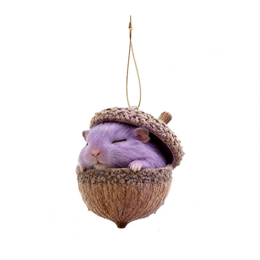 

Pine Cone Animal Charm Easy To Hang 2D Acrylic Christmas Hanging Decoration With Festive Theme Bright Color Animal Ornament