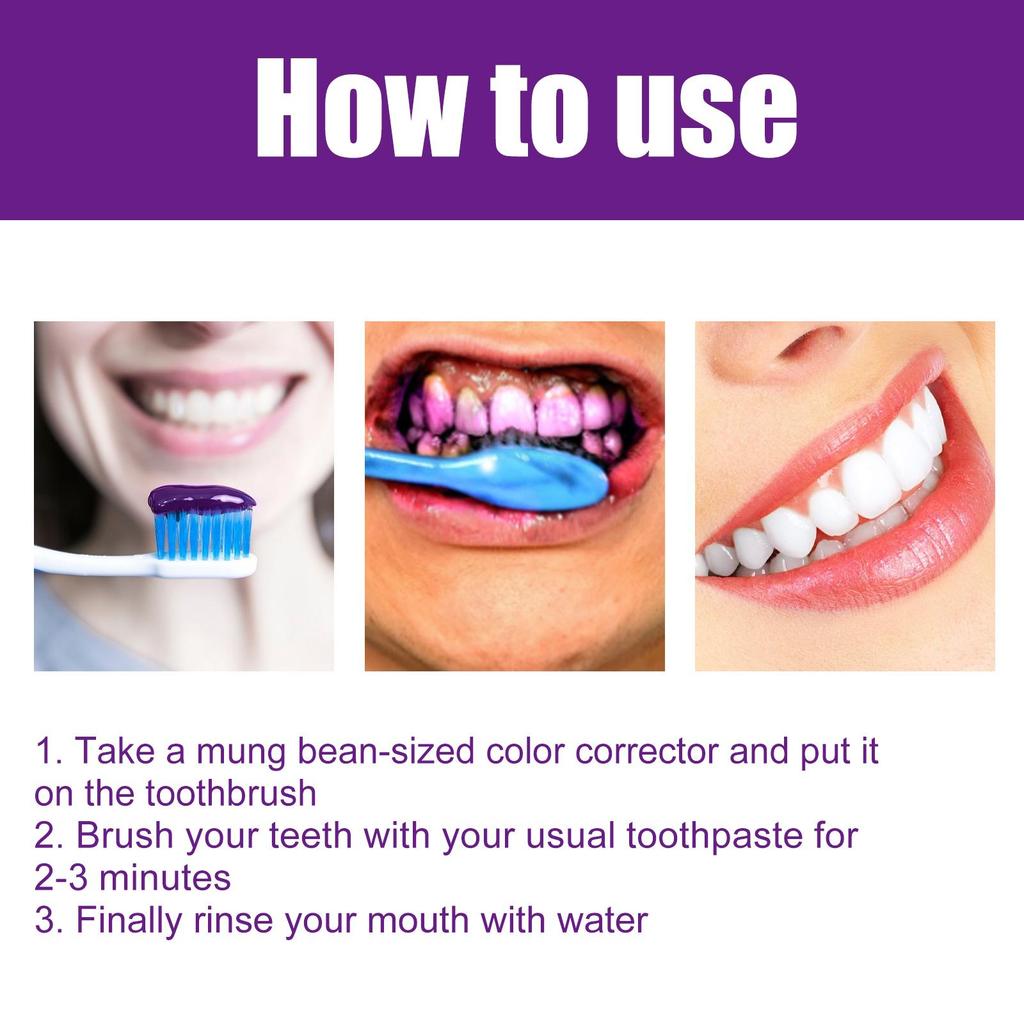 West&Month Purple Whitening Toothpaste cleans tooth stains, eliminates oral odors, protects gums, and whitens teeth. 30ml.