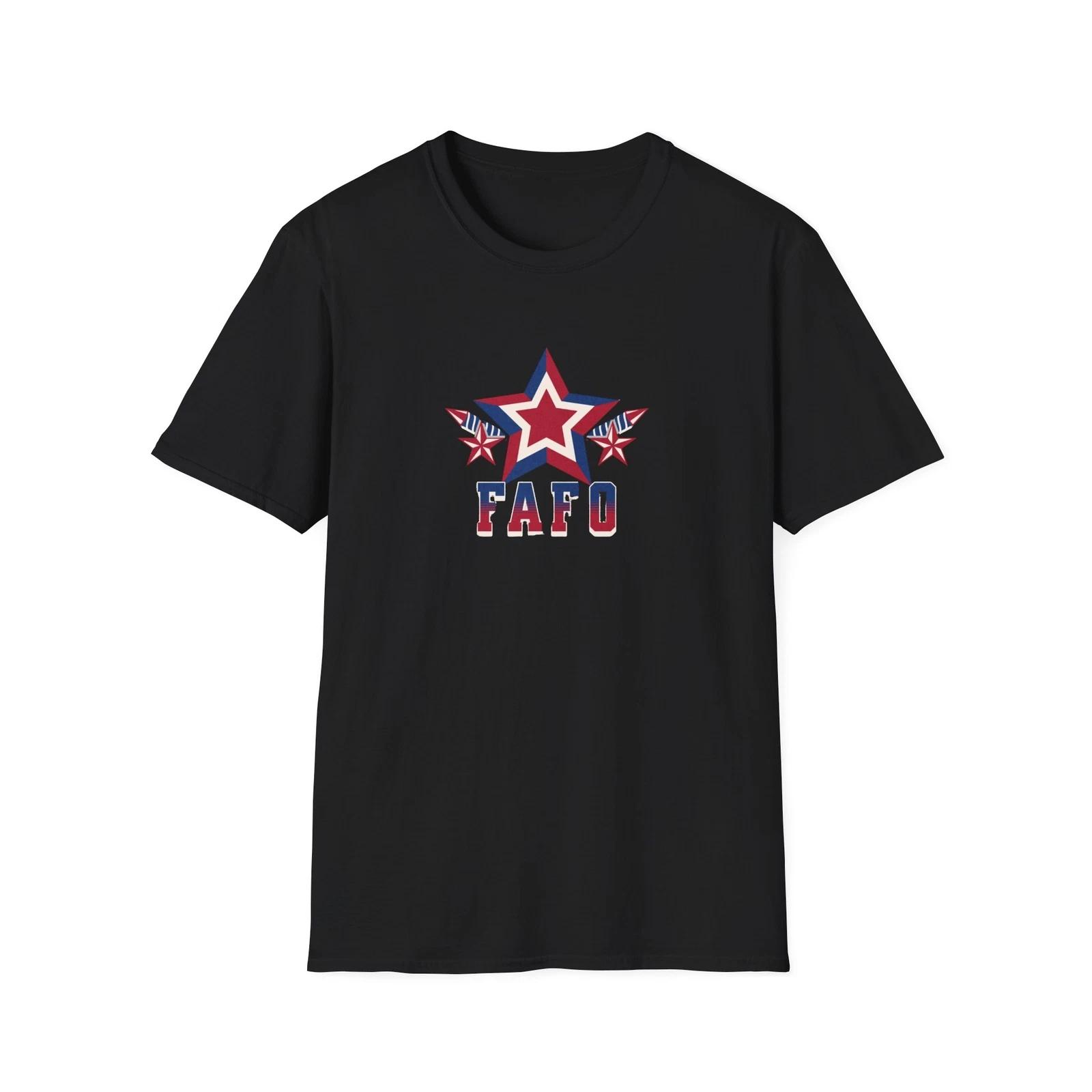 FAFO Patriotic Graphic T-Shirt, Unisex Softstyle Tee, Casual Wear, Gift for, USA 2XL