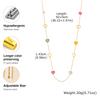 Long Pendant Stackable Necklace for Women Luxury  Glass Stainless Steel Chain Necklaces Fashion Charm Wedding Banquet Jewelry