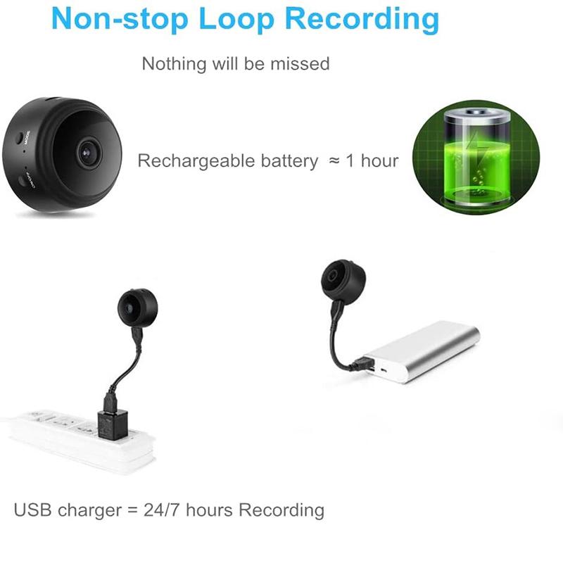 A9 Mini WiFi Camera Wireless Security Monitoring Remote Surveillance Camcorder for Smart Home Protection