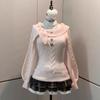 Korean Style Long Sleeve Lapel Knitwear for Women - Autumn & Winter Loose Fit Sweater