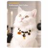 Elastic Halloween Cat Collar Ghost Pendant Kitten Collar Cute Ghost Beaded Necklace  Party Costume