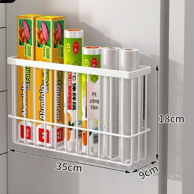 Kitchen Refrigerator Cling Film Storage Rack