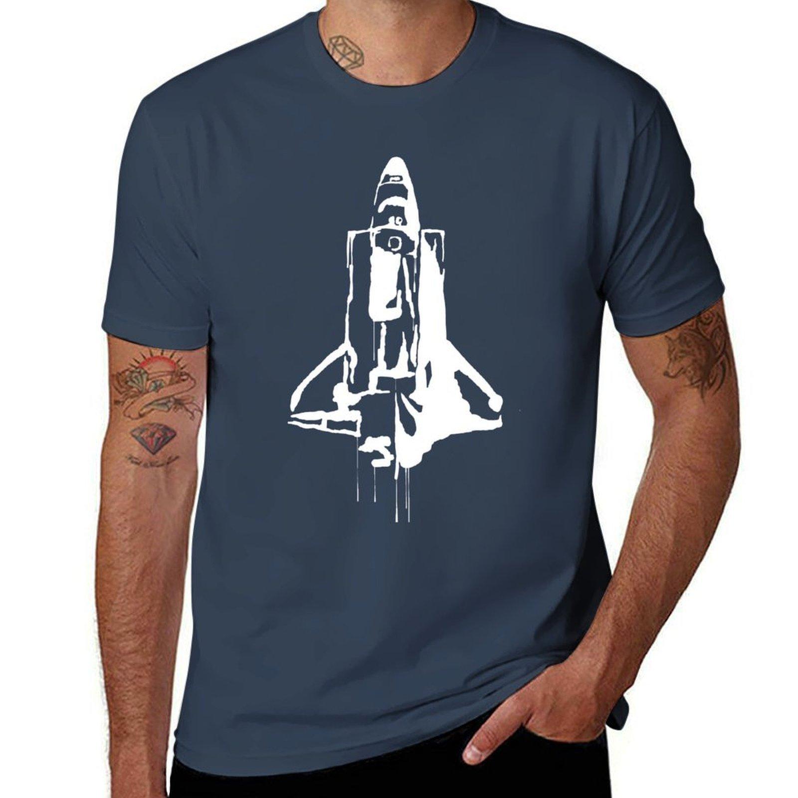 Splatter Space Shuttle (white) TShirt Work Wear Breathable Tee S