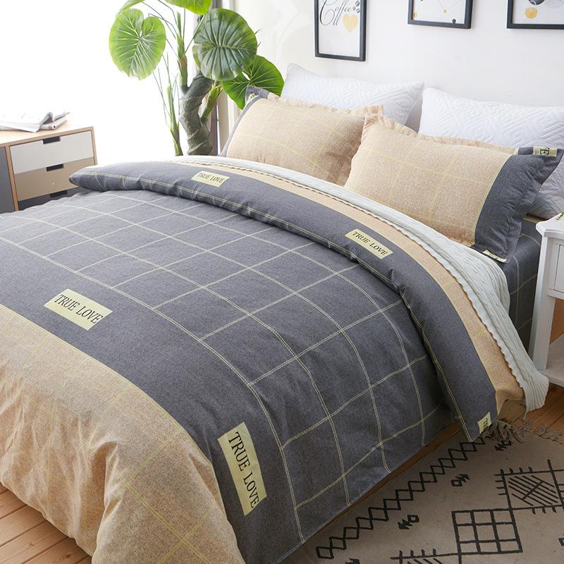 Four-Piece INS Style Cartoon Bedding Set: A-Class Single Duvet Cover, Universal for All Seasons