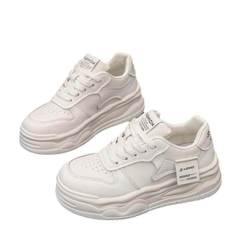 Fashion Women's Thick Sole Sneakers Set Casual Shoes Optical Astronomy Court Shoes White Spring