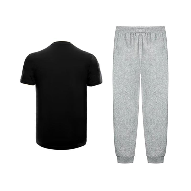 Li Ning Casual Sportswear Unisex Standard Black+Heather Gray AHSQ777-1+AKLVB11-1