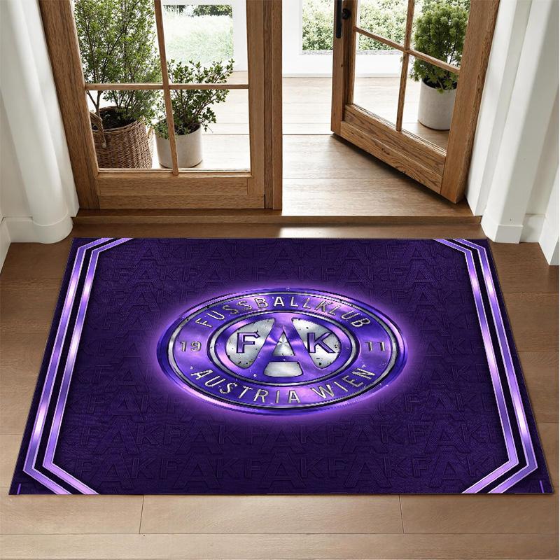 Austria Wien FC Design Crystal Velvet Rug Soft Decorative Mat for Bedroom Entrance