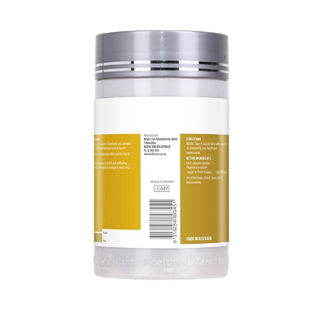 Healthy Care High Strength Propolis 3800mg 200 Capsules