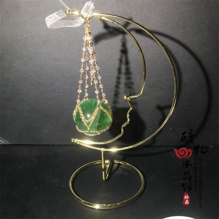 Wooden & Metal Mineral Crystal Ball Display Stand
