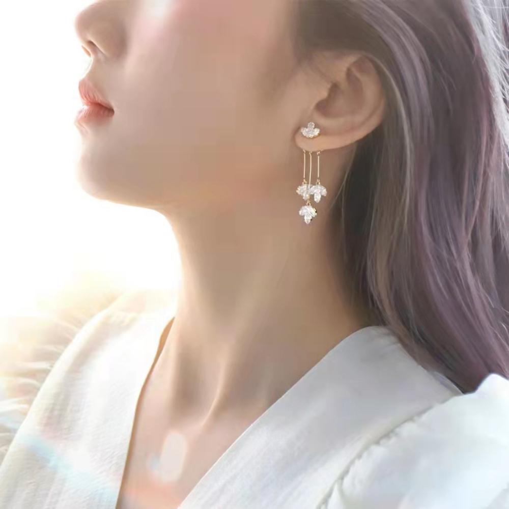 Maple Leaf Tassel Earrings Charming Fashion Jewelry Retro Maple Leaf Earrings Sparkling Women Earrings For Everyday Casual Wear