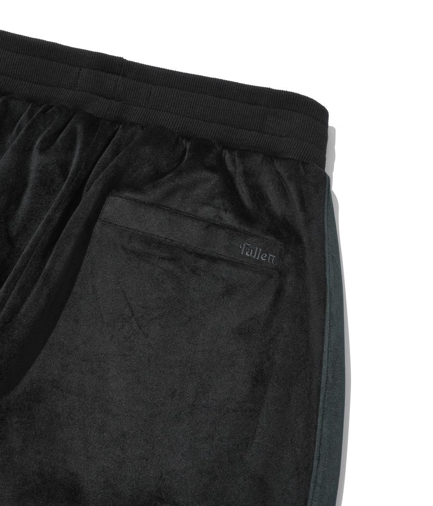 FALLETT Velvet Oblique Track Pants Black