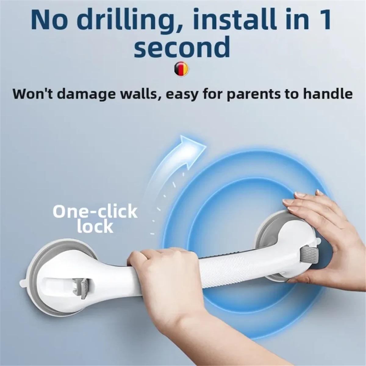 Bathroom Safety Support Handle With Strong Suction Aid Anti-Slip Armrest For Shower, Bath And Toilet Safety Assistance