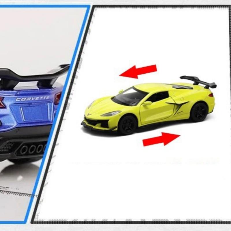 1/32 Chevrolet Corvette Z06 Supercar Alloy Model Car Toy Diecasts Casting Sound and Light Car Toys for Children Vehicle