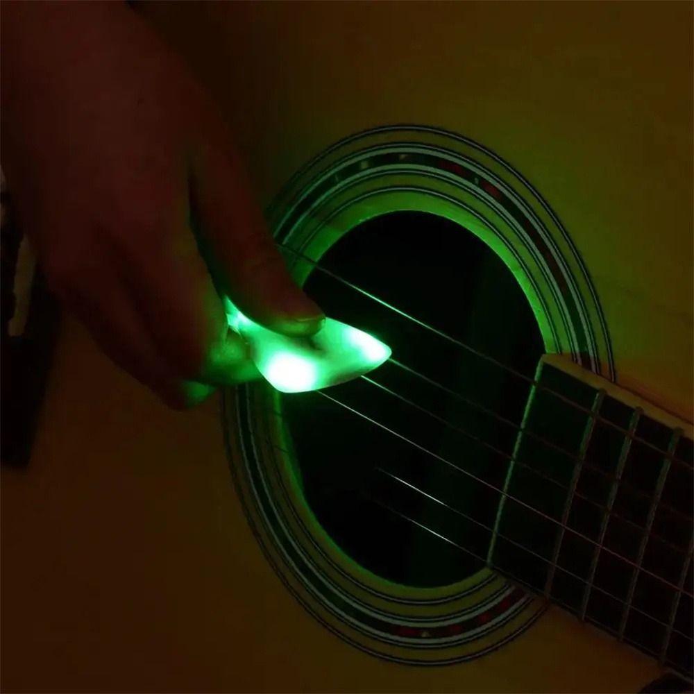 High-Sensitivity Luminous Pick Guitar Touch Guitar Glowing Plectrum Guitar LED Pick  Bass Ukulele