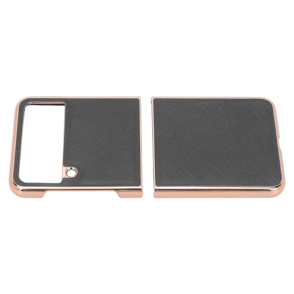 Leather Folding Phone Case Scratch Resistant Perfect Fit Flip Phone Protective Case for Samsung Galaxy Z Flip4