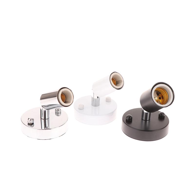 1 Set Socket Holder Adapter Iron Celling Light Sconces Vintage E27/E14 Wall Lamp 180 Degree Rotation Adjustable Metal Lamp Base