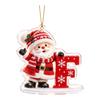 2D Acrylic Christmas Hanging Ornament with Scarf Letter Design for Holiday Tree Decor