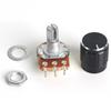 5 Set WH148 Linear Taper 3pin Rotary Potentiometer Resistor 15mm 1K 2K 5K 10K 20K 50K 100K 250K 1M with Black Aluminum Knob Set