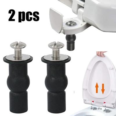 2pcs Expansion Screw Toilet Seat Top Fix Seat Hinge Expansion Screw Screw Hinge Fixings Replacement Toilet Seat Screws