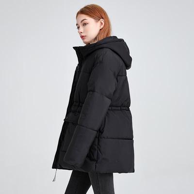 Hooded Down Cotton-padded Clothes for Women's Medium and Long Models, New Winter Thickened Warm Cotton-padded Clothes