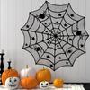 Halloween Black Lace Spider Web Halloween Tablecloth Runner Fireplace Mantel Scarf for Halloween Party Home Decoration