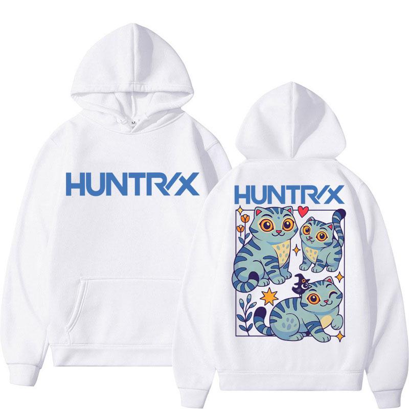 KPop Demon Hunters Derpy Tiger Print Hoodie Cute Cartoon Graphic Sweatshirt Men Women FaLL Winter Fleece Streetwear