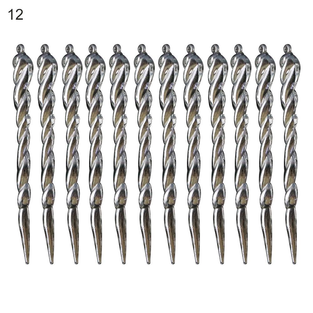 12 Stücke Simulation Gefälschte Eiszapfen Prop mit Seil Weihnachten Baum Hängen Party Ornament