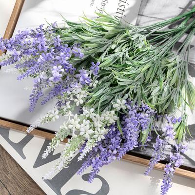 Imitation Flower Decorative No-withering Plastic Unique Gardening Pretty Artificial Lavender for Living Room