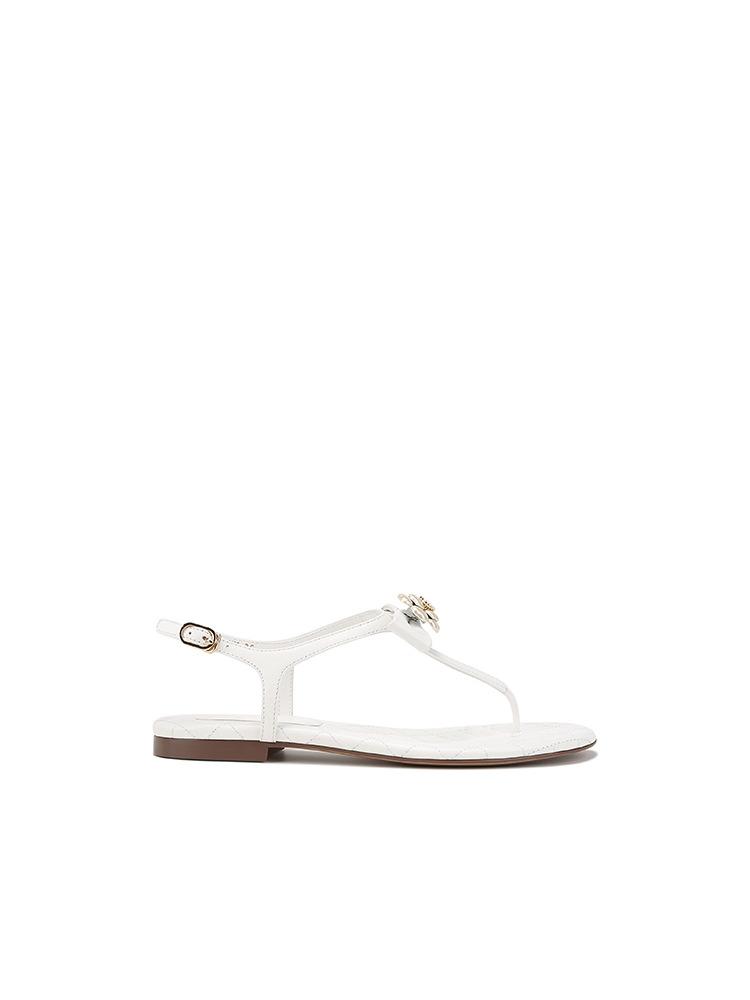 Yuanlitong Summer New High-heeled Sandals Women Wear Versatile High-end Camellia Flat Sandals Women's Fashion