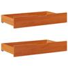 Under-bed Drawers 2 Pcs Wax Brown 90x55x16 Cm Solid Pine
