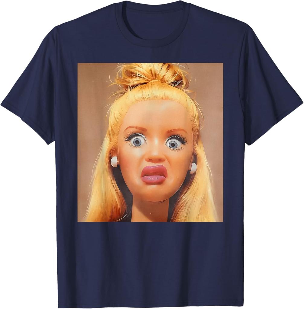2026 Disgusted FACE Meme Maglietta Unisex e da Donna Estate Cotone Abbigliamento Moda Divertente Girocollo Manica Corta Top Streetwear
