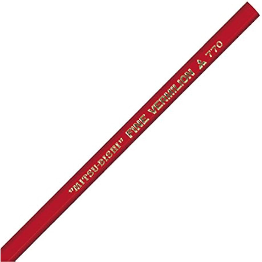 Mitsubishi Pencil Colored Pencils Hexagon 770 12pcs Vermilion K770