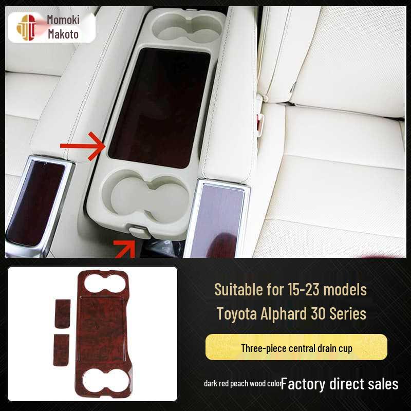 Carbon Fiber Interior Stickers for 15-23 Alphard Vellfire 30 Series, Scratch-Resistant