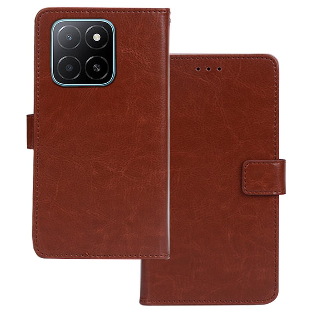 

IDEWEI For Honor X5b Case Card Slots Holder Leather Phone Cover Crazy Horse Texture Brown