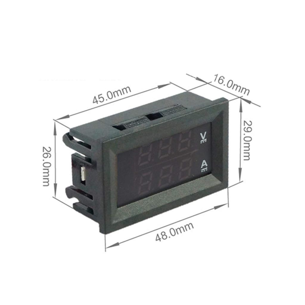 Artudatech 4x Digital DC Digital DC 100A Shunt DC Measurement Meter Voltmeter/Ammeter, Current/Voltage Tester, 4-30V Powered, Multimeter, 0-100V, +