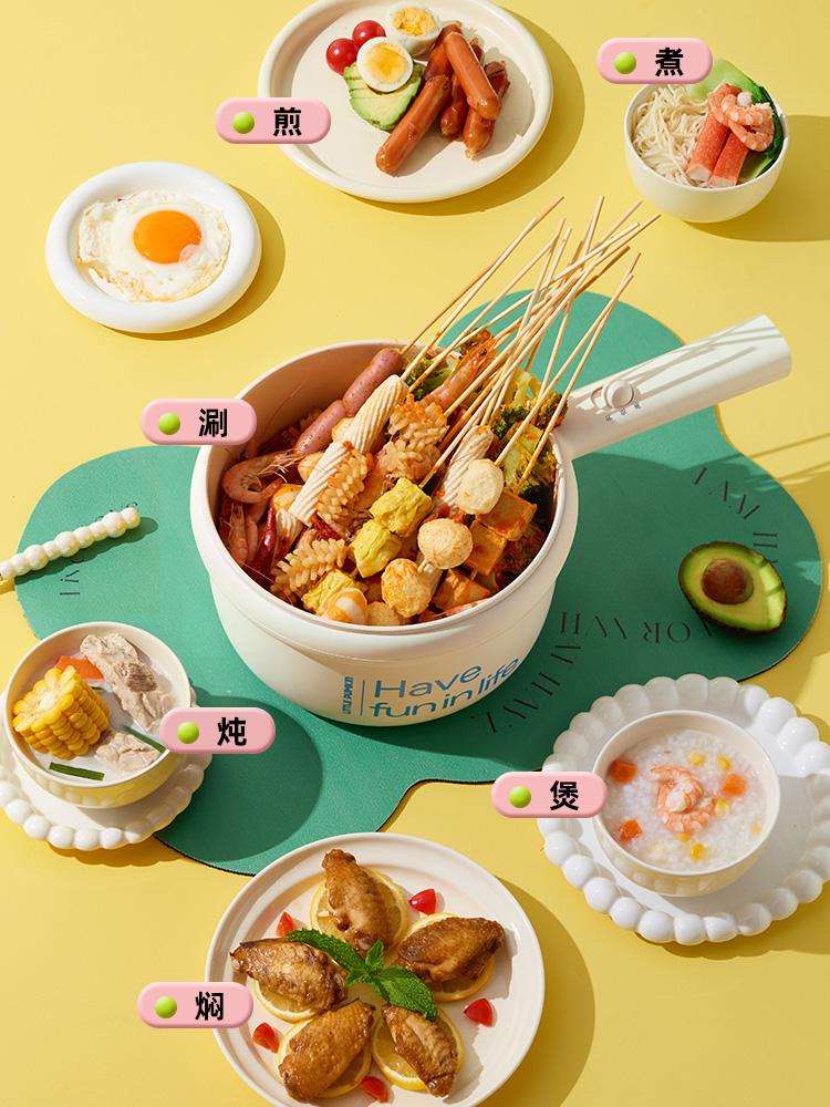 220V 3L elektrisk stekepanne Husholdnings Hot Pot Multikoker Hjem Non-stick elektrisk riskoker