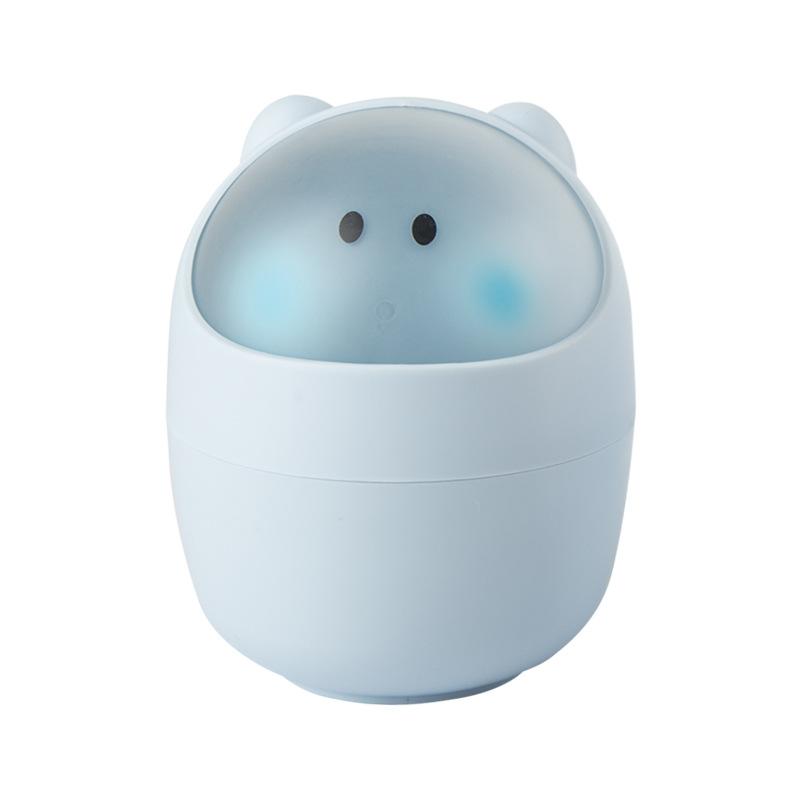 Mini Plastic Flip Top Desk Trash Can Office Home Simple Waste Bin Storage Container for Tissues