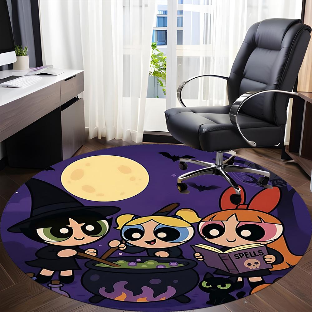 

1pc Halloween, Witchcraft Chair Carpet for Office Non-Slip, Soft & Comfortable, Carpet for Office, Gaming, Lightweight Round Floor Mat yy251021041 80cm by 80cm