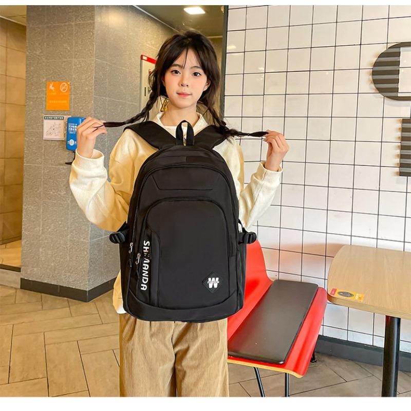 With Backpack Nylon For Women Large Capacity And Sturdy Shoulder Bag Water Resistant