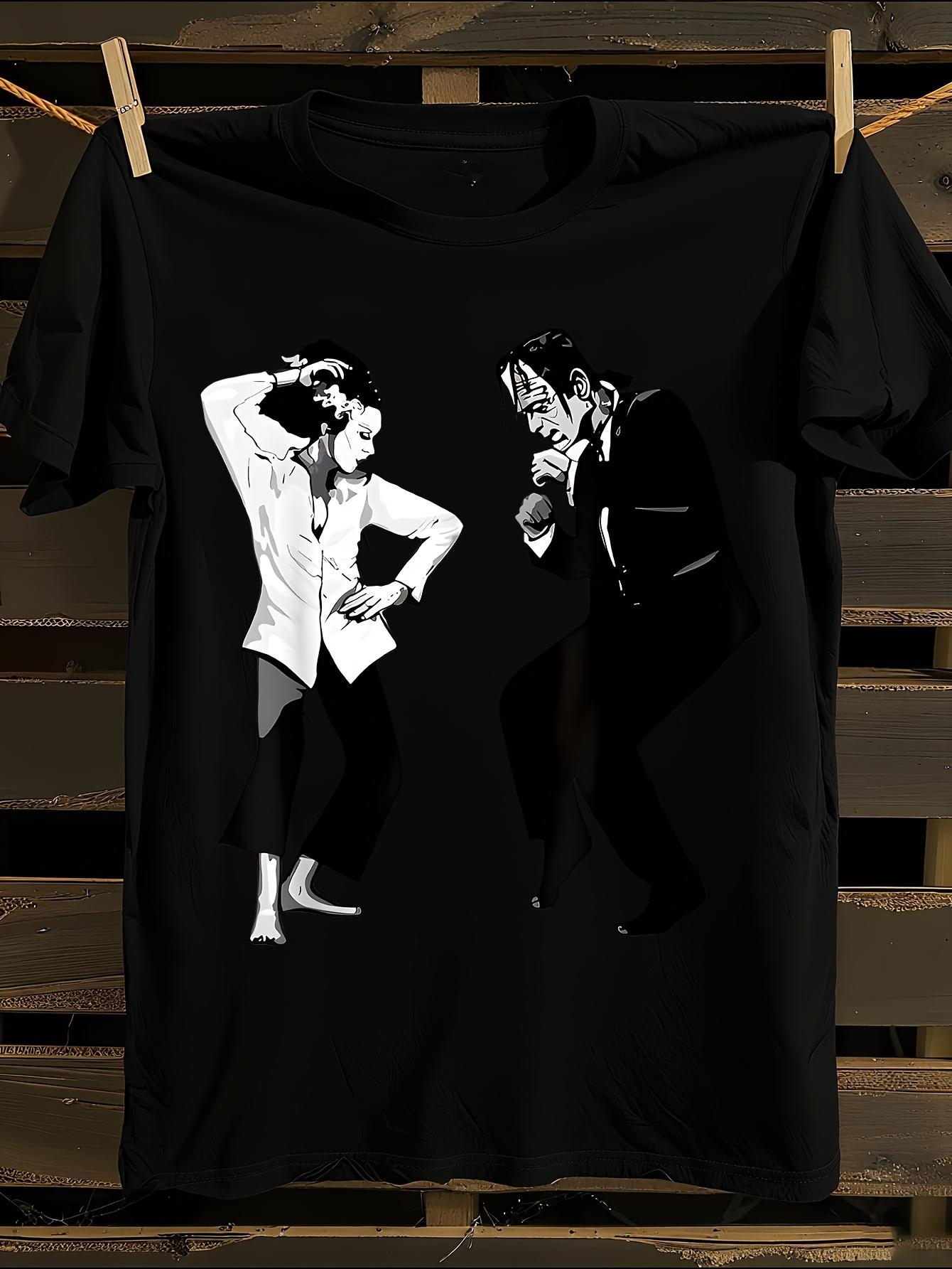 s Retro Frankenstein Monster and Bride Dancing T-shirt XXL