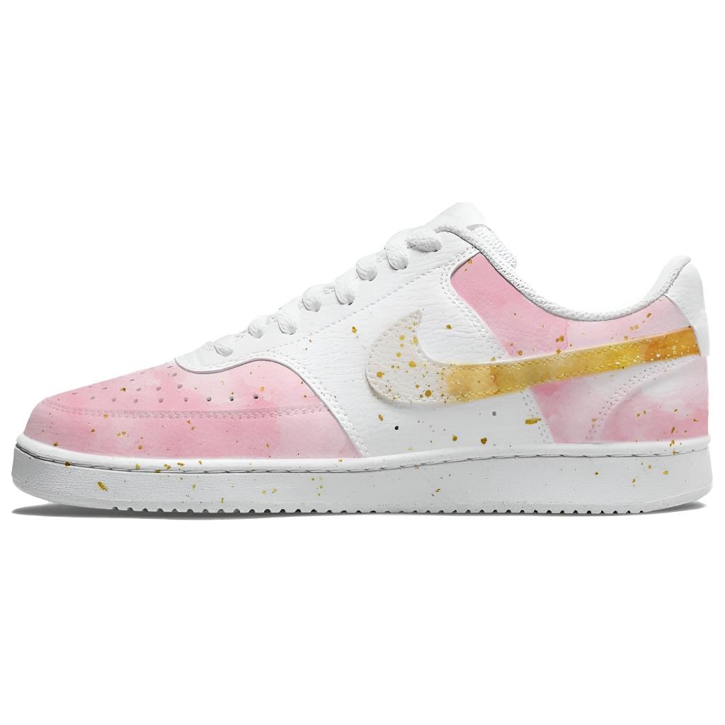 

Nike Court Vision 1 Wisdom Leather Abrasion Resistant Low top Skateboard Shoes Unisex Pink White DH2987-101(team488-Wisdom ) 44.5