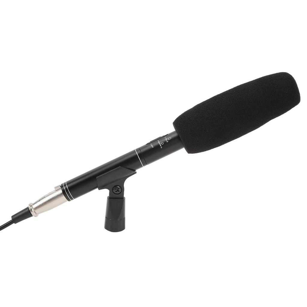 TOPINCN XLR Shotgun Condenser Microphone Mini TV News Reporter Interview Microphone DSLR Camera
